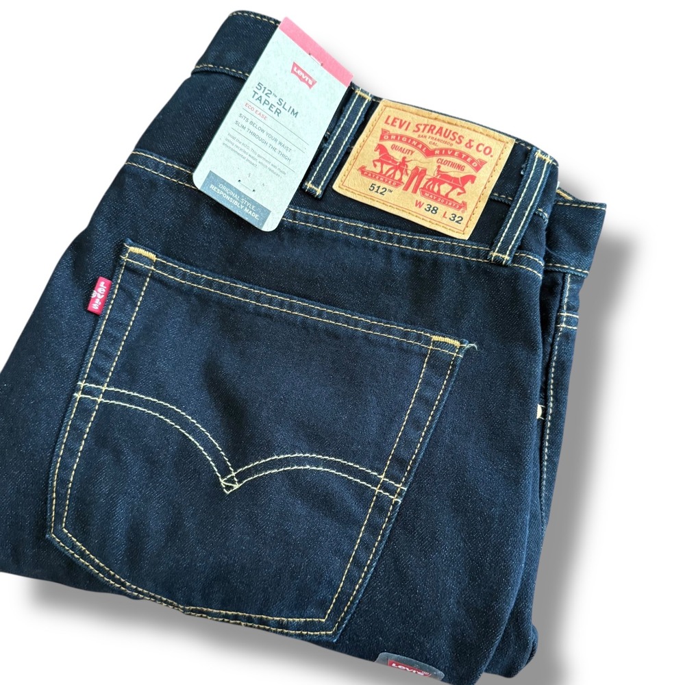 Levi Strauss‎ 512 Slim Taper Jeans Dark Wash Mens W38 L32